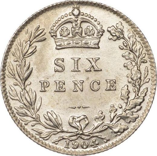 Reverse Sixpence 1904 - Silver Coin Value - United Kingdom, Edward VII