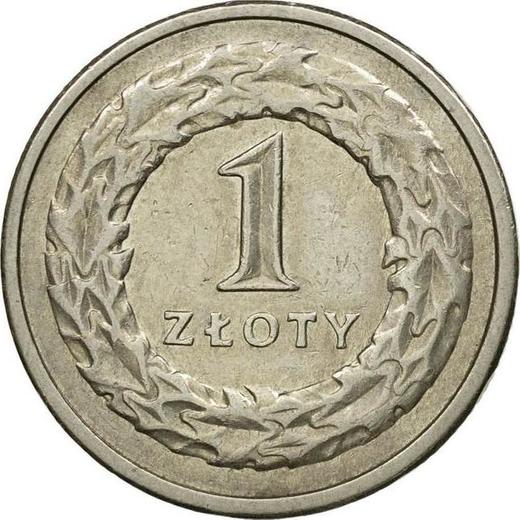 Reverse 1 Zloty 1991 MW -  Coin Value - Poland, III Republic after denomination