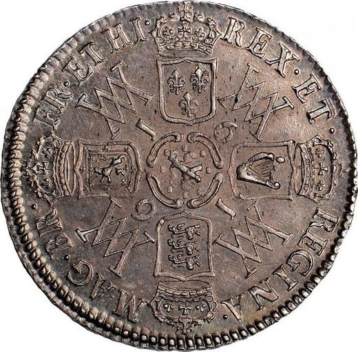 Reverse Halfcrown 1691 - Silver Coin Value - United Kingdom, William III and Mary II