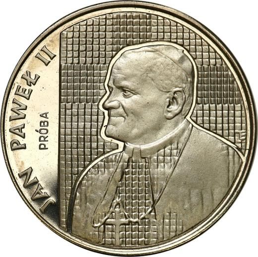 Reverso Pruebas 5000 eslotis 1989 MW ET "JuanPablo II" Níquel - valor de la moneda - Polonia, República Popular