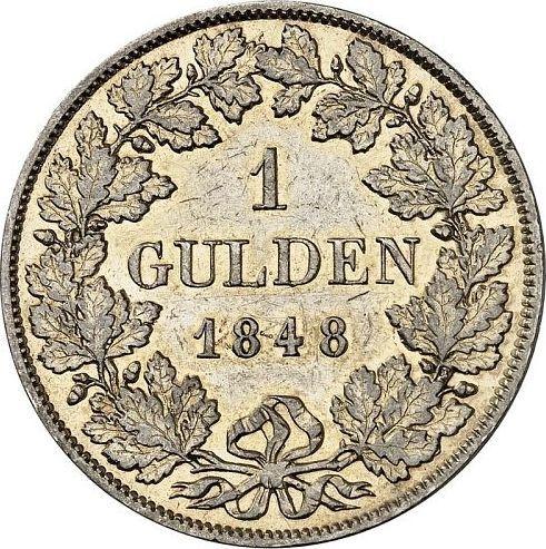 Reverse Gulden 1848 - Silver Coin Value - Hohenzollern-Sigmaringen, Karl