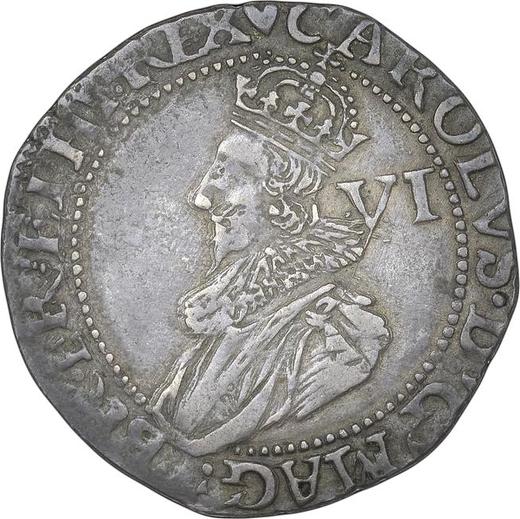 Obverse Sixpence 1629 "Second draped bust" - Silver Coin Value - United Kingdom, Charles I