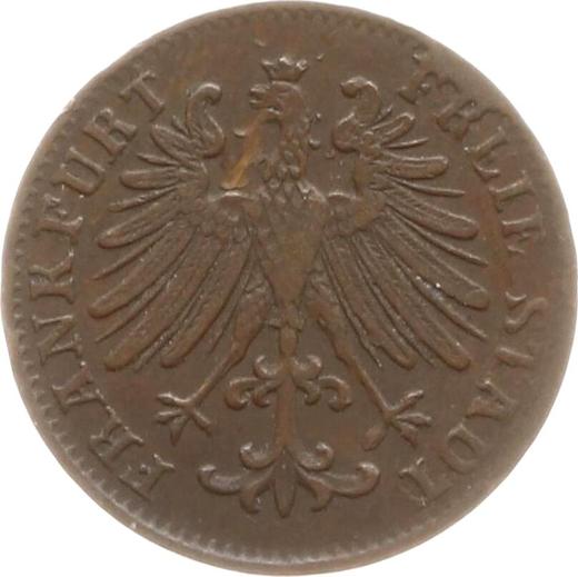 Avers 1 Heller 1857 - Münze Wert - Frankfurt am Main, Freie Stadt