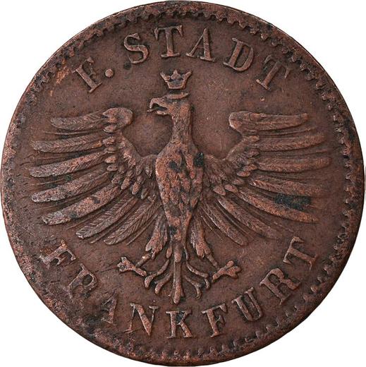 Аверс монеты - 1 гелер 1842 года - цена  монеты - Франкфурт-на-Майне, Вольный город