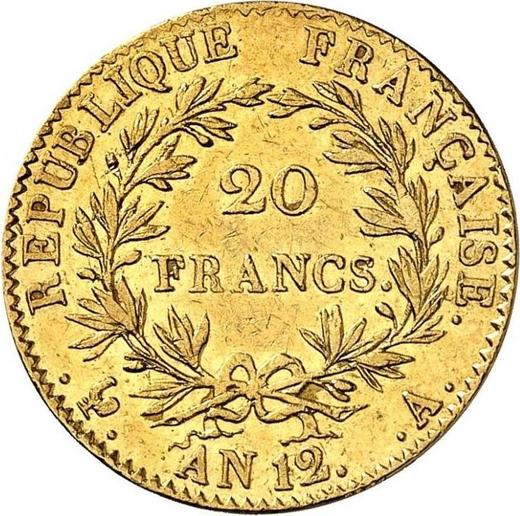 Reverse 20 Francs AN 12 (1803-1804) A "CONSUL" - Gold Coin Value - France, Napoleon I