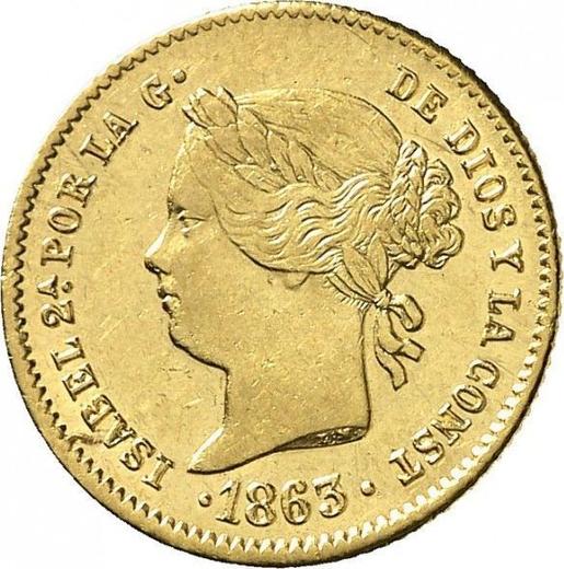 Obverse 2 Pesos 1863 - Gold Coin Value - Philippines, Isabella II