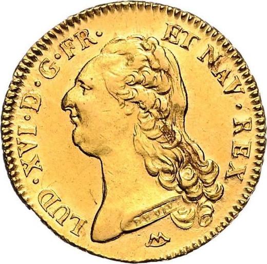 Awers monety - Podwójny Louis d'Or 1786 N - cena złotej monety - Francja, Ludwik XVI