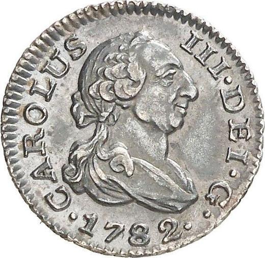 Anverso Medio real 1782 M JD - valor de la moneda de plata - España, Carlos III