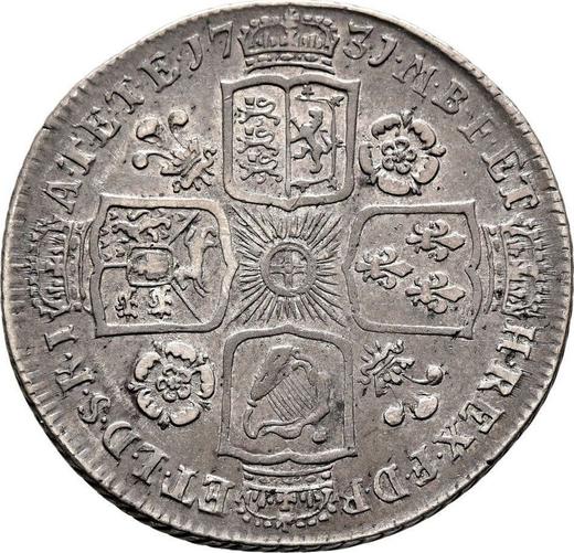 Reverse Shilling 1731 "Young Head" Roses and Plumes in angles - Silver Coin Value - United Kingdom, George II