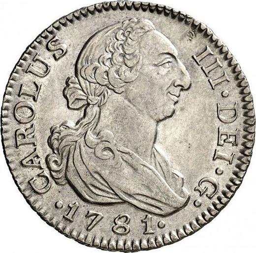 Obverse 2 Reales 1781 M PJ - Silver Coin Value - Spain, Charles III