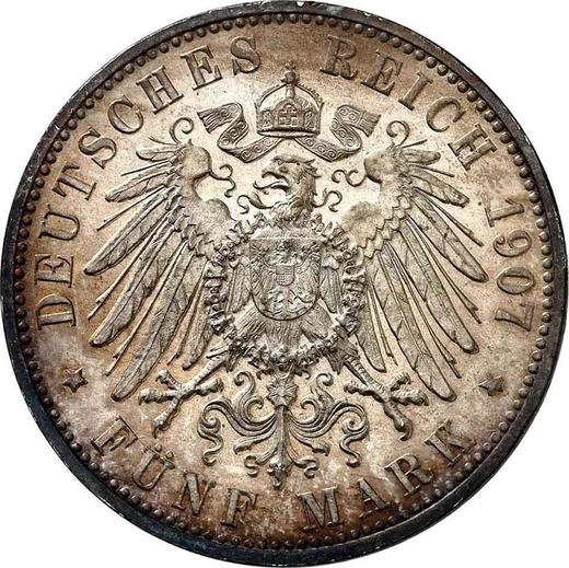 Revers 5 Mark 1907 F "Würtenberg" - Silbermünze Wert - Deutschland, Deutsches Kaiserreich
