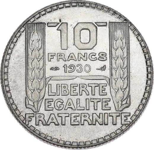 Реверс монеты - 10 франков 1930 года "Тип 1929-1939" - цена серебряной монеты - Франция, Третья республика