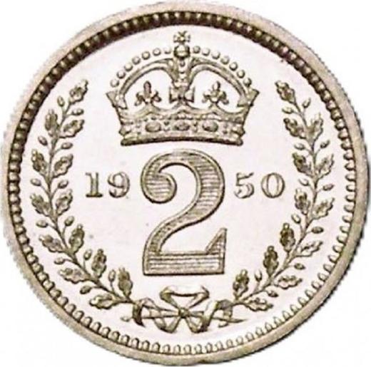 Reverse Twopence 1950 HP - Silver Coin Value - United Kingdom, George VI