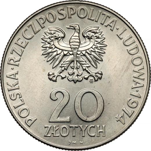 Obverse Pattern 20 Zlotych 1974 MW JMN "25 Years of Council for Mutual Economic Assistance" Copper-Nickel -  Coin Value - Poland, Peoples Republic