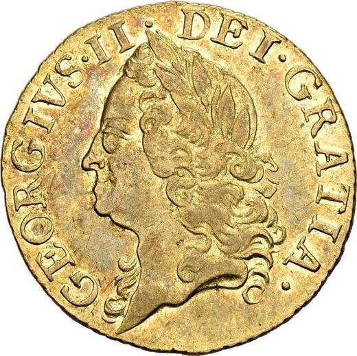 Obverse Half Guinea 1753 "Old Head" - Gold Coin Value - United Kingdom, George II