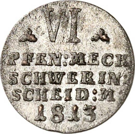 Reverse Sechsling 1813 - Silver Coin Value - Mecklenburg-Schwerin, Frederick Francis I