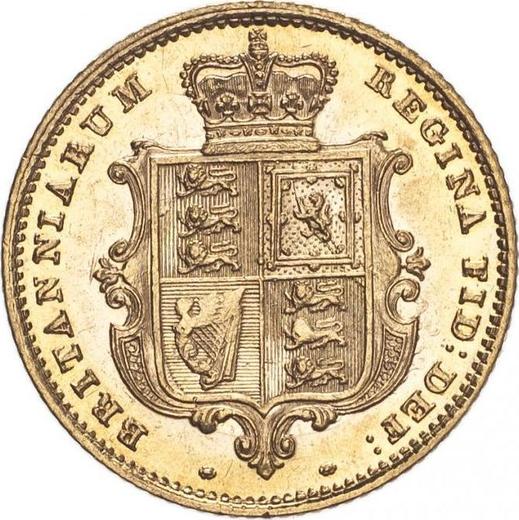 Reverso 1/2 soberano 1858 - valor de la moneda de oro - Gran Bretaña, Victoria