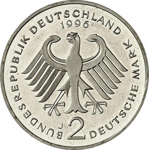 Revers 2 Mark 1996 J "Ludwig Erhard" - Münze Wert - Deutschland, BRD
