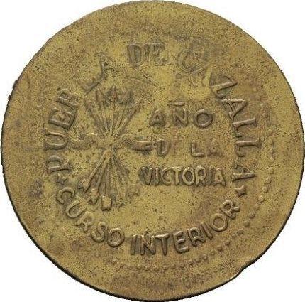 Obverse 25 Céntimos no date (1936-1939) "La Puebla de Cazalla" -  Coin Value - Spain, II Republic