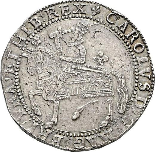 Obverse Crown no date (1625-1642) "First type of horseman" Plume above the shield - Silver Coin Value - United Kingdom, Charles I
