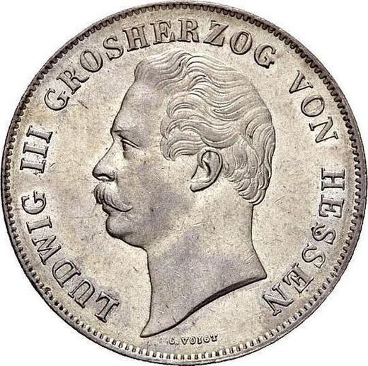 Obverse 2 Gulden 1849 - Silver Coin Value - Hesse-Darmstadt, Louis III