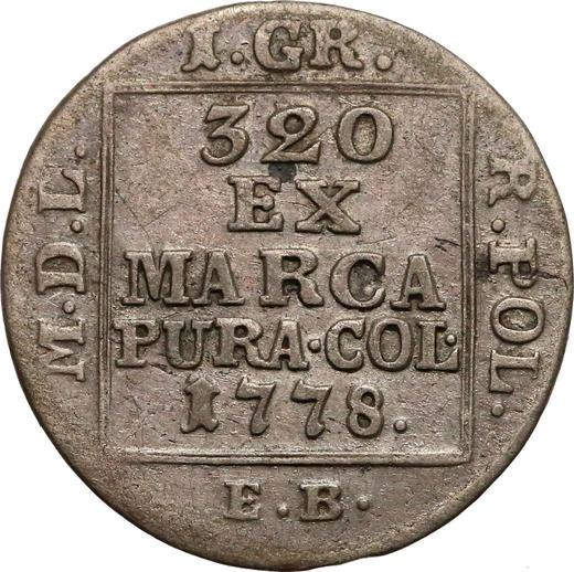 Revers Groschen 1778 EB - Silbermünze Wert - Polen, Stanislaus August