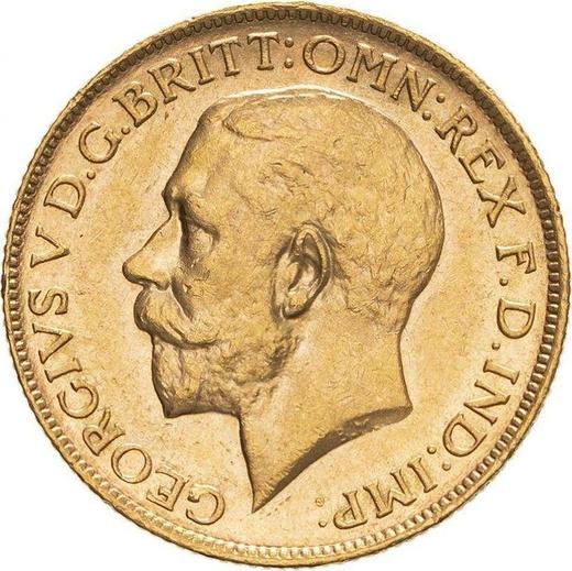 Obverse Sovereign 1928 M - Gold Coin Value - Australia, George V