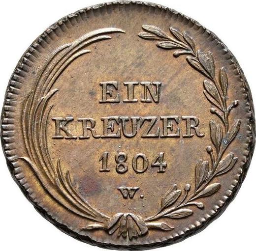 Reverse Kreuzer 1804 W -  Coin Value - Furstenberg, Karl Joachim