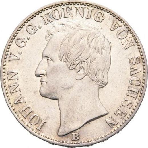Obverse Thaler 1860 B "Mining" - Silver Coin Value - Saxony-Albertine, John