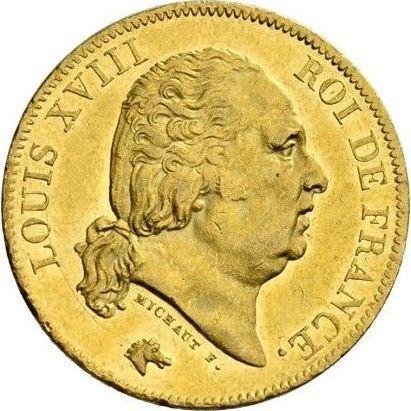 Obverse 40 Francs 1817 A "Type 1816-1824" - Gold Coin Value - France, Louis XVIII