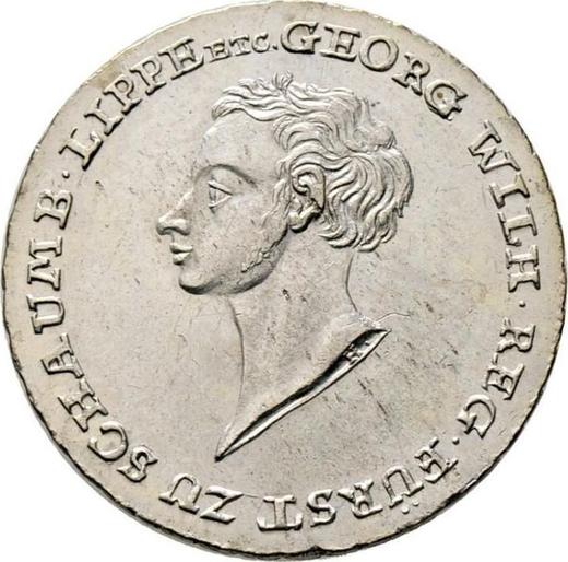 Аверс монеты - Полталера 1821 года H - цена серебряной монеты - Шаумбург-Липпе, Георг Вильгельм