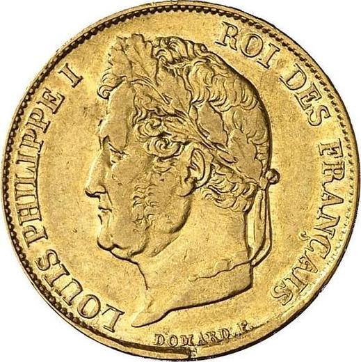 Avers 20 Franken 1837 W "Typ 1832-1848" - Goldmünze Wert - Frankreich, Louis-Philippe I
