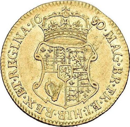 Reverso 1/2 guinea 1690 "Segundos bustos" - valor de la moneda de oro - Gran Bretaña, Guillermo III y María II