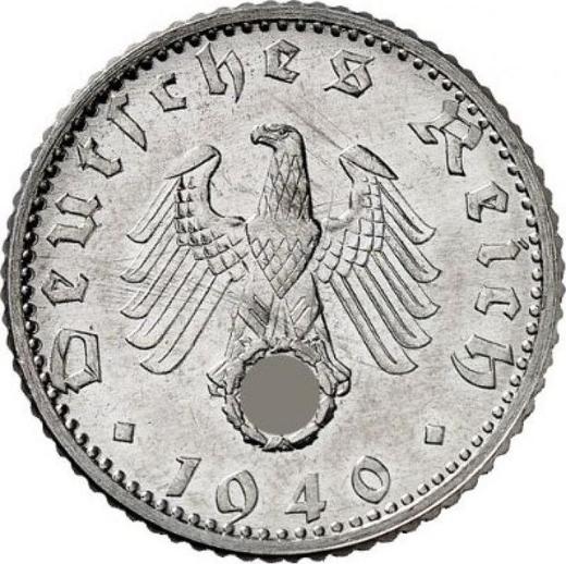 Reverso 50 Reichspfennigs 1940 G "Tipo 1939-1944" - valor de la moneda  - Alemania, Alemania nazi