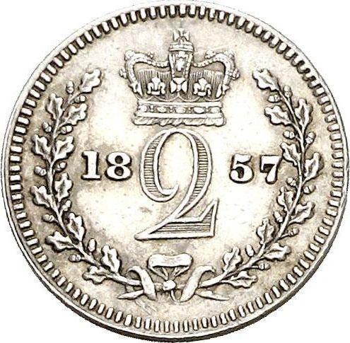 Reverse Twopence 1857 - Silver Coin Value - United Kingdom, Victoria