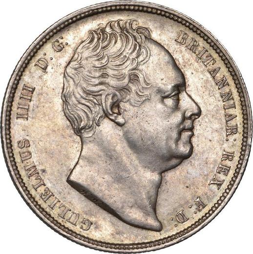 Аверс монеты - 1/2 кроны (Полукрона) 1836 года WW - цена серебряной монеты - Великобритания, Вильгельм IV