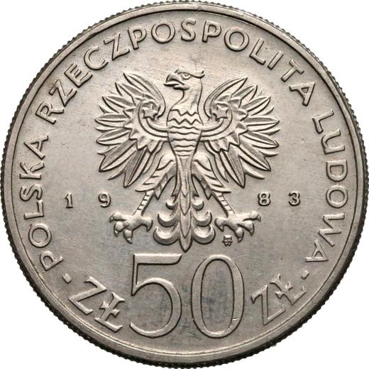 Anverso Pruebas 50 eslotis 1983 MW EO "150 aniversario del Gran Teatro" Cuproníquel - valor de la moneda - Polonia, República Popular