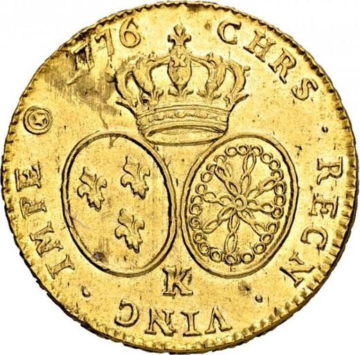 Reverse Double Louis d'Or 1776 K - Gold Coin Value - France, Louis XVI
