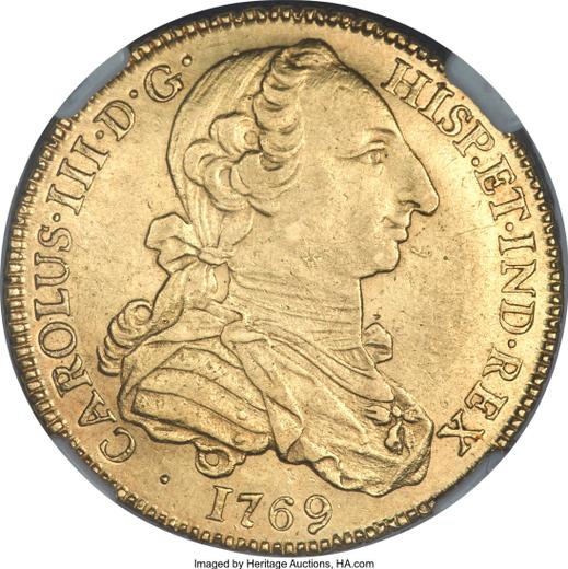Obverse 4 Escudos 1769 Mo MF - Gold Coin Value - Mexico, Charles III