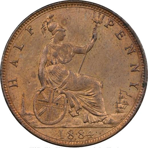 Reverse Halfpenny 1884 - Coin Value - United Kingdom, Victoria