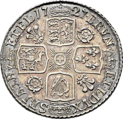 Reverse Shilling 1727 "Second draped bust" Roses and Plumes in angles - Silver Coin Value - United Kingdom, George I