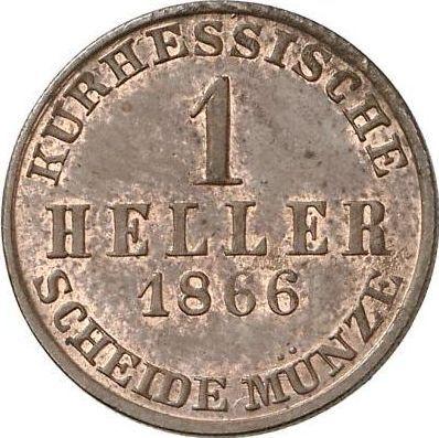 Reverse Heller 1866 -  Coin Value - Hesse-Cassel, Frederick William I