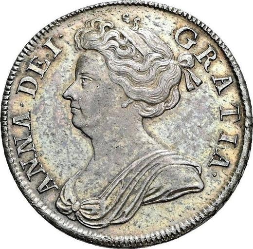 Anverso Media corona 1708 - valor de la moneda de plata - Gran Bretaña, Ana
