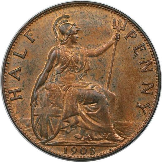 Rewers monety - 1/2 pensa 1905 - cena  monety - Wielka Brytania, Edward VII