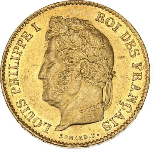 Obverse 40 Francs 1834 L "Type 1831-1839" - Gold Coin Value - France, Louis Philippe I