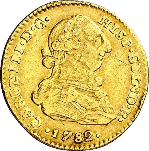 Obverse 2 Escudos 1782 NR JJ - Gold Coin Value - Colombia, Charles III