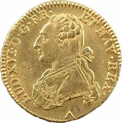 Obverse Double Louis d'Or 1775 W - Gold Coin Value - France, Louis XVI