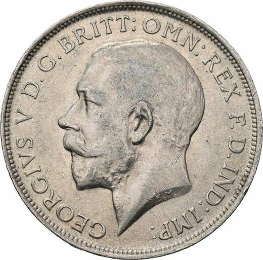 Аверс монеты - Флорин (2 шиллинга) 1916 года - цена серебряной монеты - Великобритания, Георг V