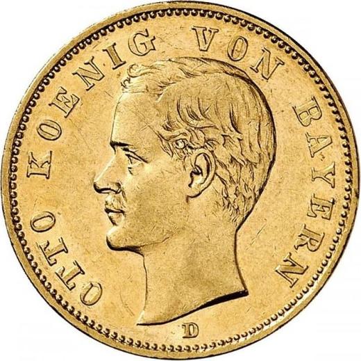 Obverse 20 Mark 1900 D "Bayern" - Gold Coin Value - Germany, German Empire