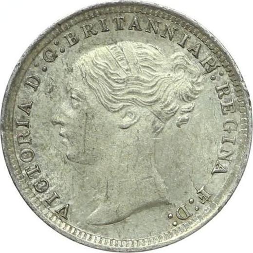 Obverse Threepence 1872 - Silver Coin Value - United Kingdom, Victoria